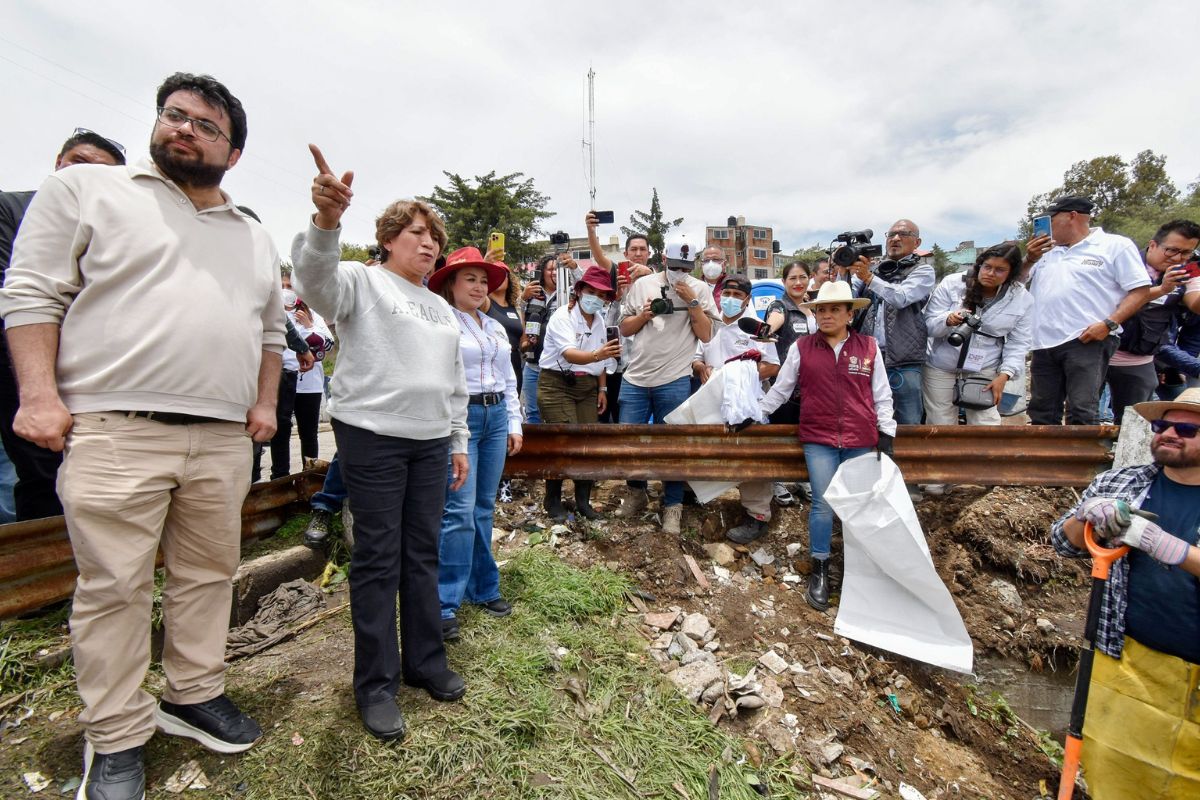 Delfina Gómez lidera limpieza masiva en Edomex por temporada de lluvias