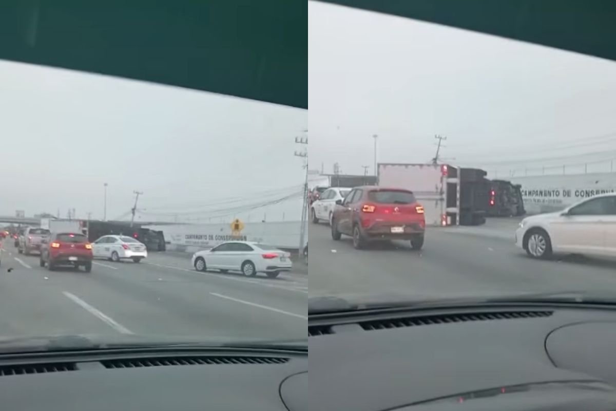 Tráiler volcado genera cierre de carriles en la autopista México ...